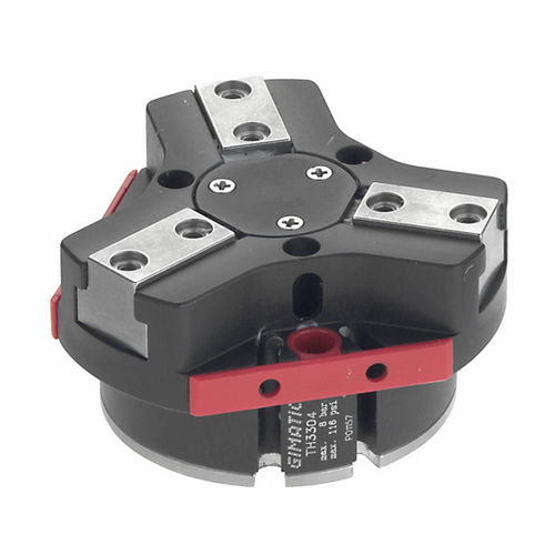Garra de preensão pneumática - TH series - GIMATIC - paralela / de 3 dedos / para sistema de manuseio