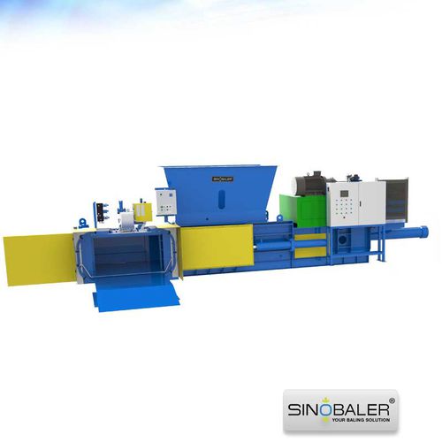 Prensa enfardadeira para papelão - SHBA2-1200L / SHBA2-1000L / SHBA2-600L - SINOSPECT INDUSTRIAL CO.,LTD - horizontal / com abertura superior / de canal