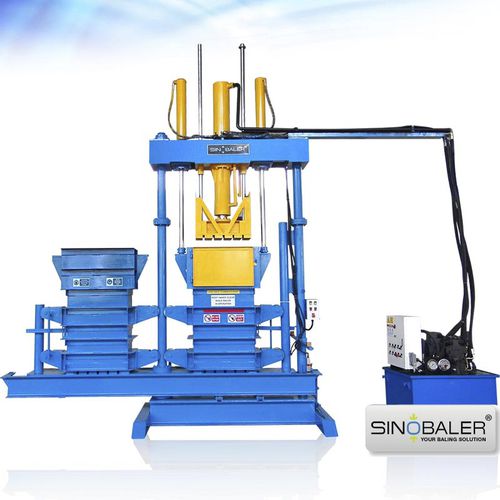 Prensa enfardadeira para têxteis - SVBT2-L2C-400 - SINOSPECT INDUSTRIAL CO.,LTD - vertical / com abertura superior / de alta densidade