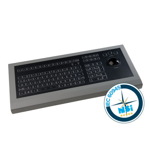 Teclado de mesa - KSML106-MC1 series - NSI - com teclas mecânicas / 106 teclas / com trackball