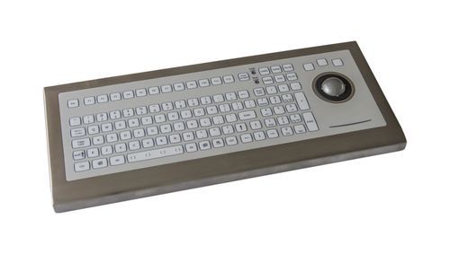 Teclado de mesa - KSTM105RVS - NSI - de membrana / 105 teclas / com trackball