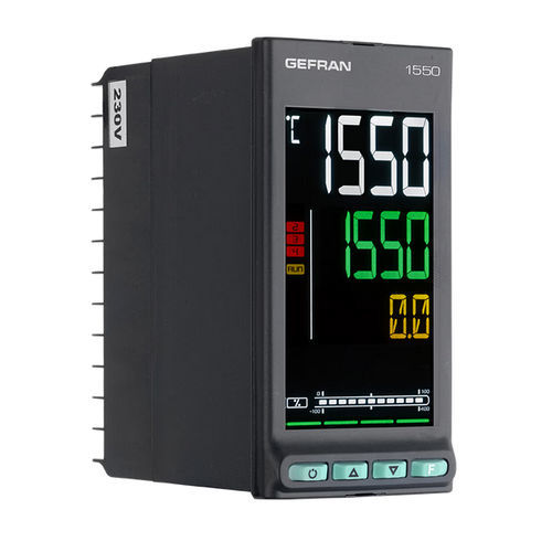 Controlador de temperatura com display LCD - 1550 - GEFRAN - PID / programável / circuito único