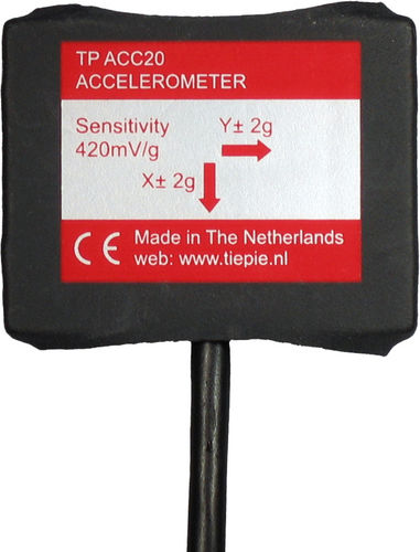 Acelerômetro de 2 eixos - TP-ACC20 - TiePie engineering - piezoelétrico / para a indústria automóvel