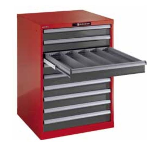 Armário para ferramentas - LI/78.648 - ARMECO - de piso / com 9 gavetas / monobloco