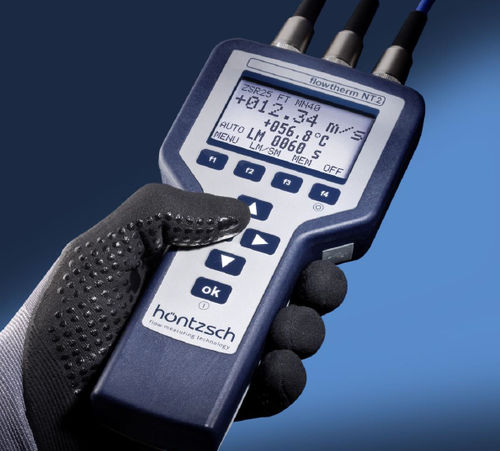 Medidor de vazão volumétrico - FLOWTHERM NT.2 - Höntzsch GmbH & Co KG - portátil de mão / USB / com saída digital
