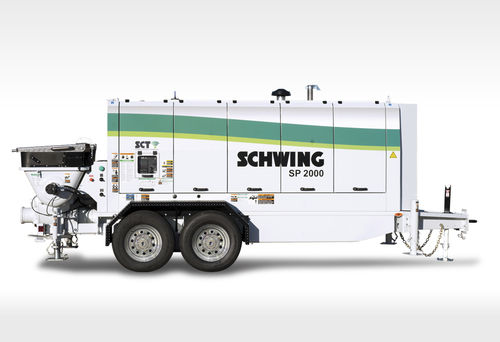 Bomba de concreto montada em carreta - SP 2000 - SCHWING GmbH - para obras / a diesel / elétrica