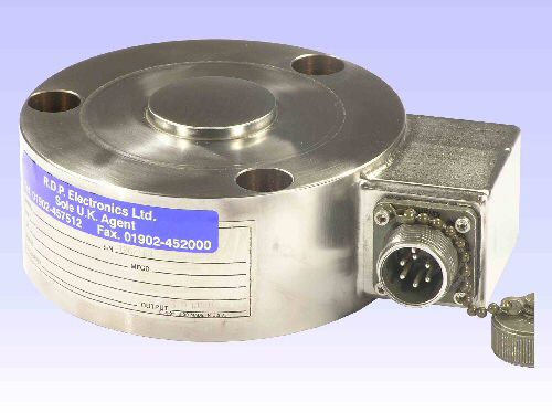 Célula de carga de compressão - SLC43 series  - RDP Electronics - tipo botão / strain gauge / em aço inoxidável
