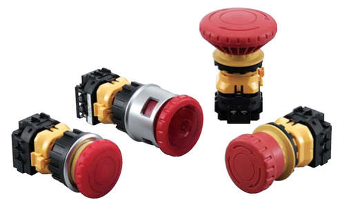 Botão de comando botão cogumelo - XN series - IDEC - de freio de emergência / eletromecânico