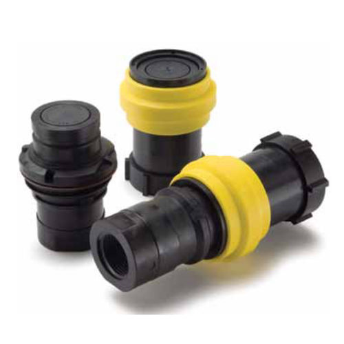 Conexão para produtos químicos - PF series - Parker Quick Coupling Division - rápida / em termoplástico / em aço inoxidável