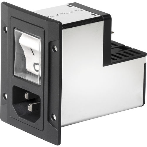 Módulo de entrada de alimentação com interruptor - DG12 series - SCHURTER - integrado / com filtro EMI