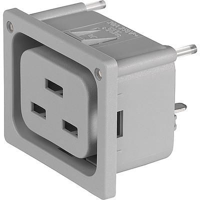 Conector de alimentação elétrica - 4797-5 series - SCHURTER - de encaixe rápido / em termoplástico / IP40
