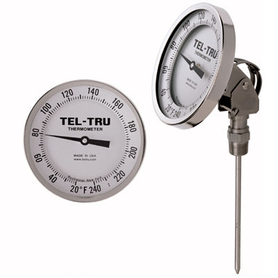 Termômetro bimetálico - AA575R, AA475R  - Tel-Tru Manufacturing - analógico / com display ajustável / de inserção