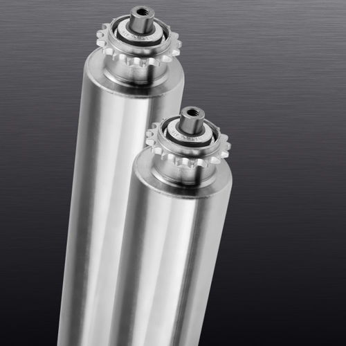 Rolo de transportador de acionamento por corrente - OMEGA 1R-1RD - roll-ven spa - em PVC / em aço inoxidável / resistente à abrasão