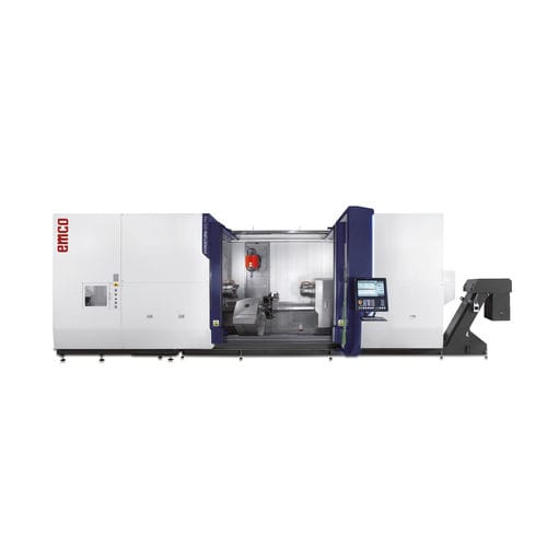 Centro de torneamento e fresamento CNC - HYPERTURN 100 POWERMILL - EMCO GmbH - horizontal / de 5 eixos / com pino