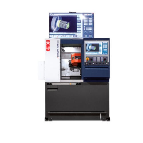 Torno CNC - CONCEPT TURN 260 - EMCO GmbH - de 2 eixos / com barramento inclinado / 12 ferramentas