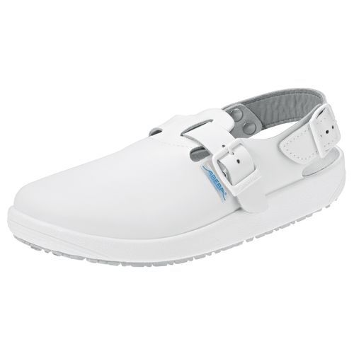 Sapato tipo tamanco para laboratório - RUBBER 91 series - ABEBA - antiestático / em couro / aberto