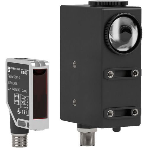 Detector de contraste retangular - DK series - Pepperl+Fuchs SE - a laser / luz vermelha / com luz azul