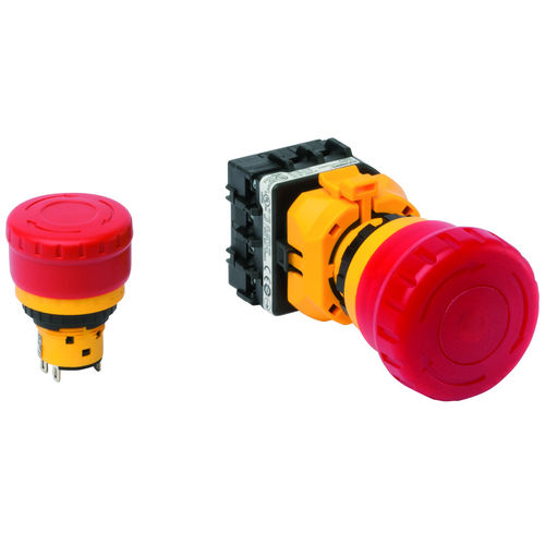 Botão cogumelo - ES-FB1W-XW1E-BV412MFR-YO - EUCHNER GmbH + Co. KG - unipolar / IP65 / em termoplástico