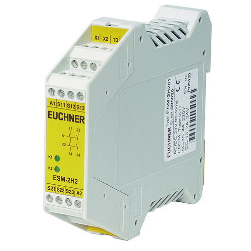Relé de segurança de freio de emergência - ESM-2H201 - EUCHNER GmbH + Co. KG - para comando bimanual / para trilho DIN / CC