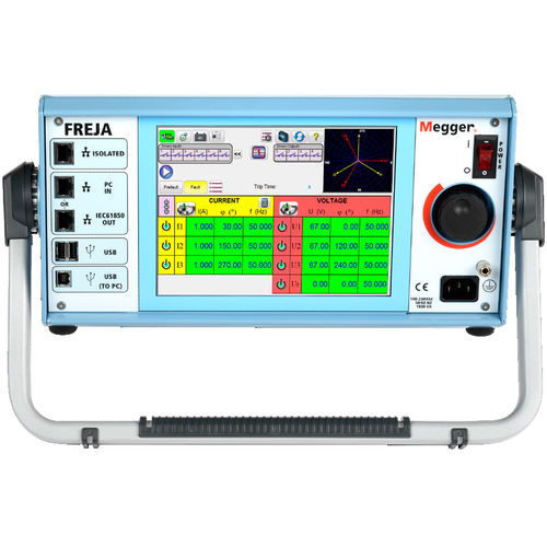 Sistema de teste para rede elétrica - FREJA543 - MEGGER - para relé trifásico / portátil / automático