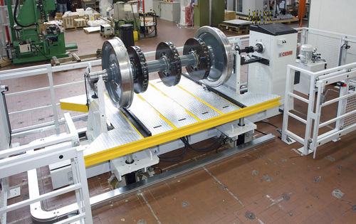Balanceadora horizontal - ZB4500-G-GV - CEMB - dinâmica / hidráulica / para eixos ferroviários