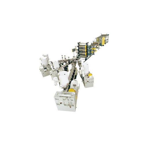 Linha de extrusão multicamadas - JW1 series - Jwell Extrusion Machinery Co., Ltd., Shanghai - com touch screen / controlada por CLP / para aplicações médicas