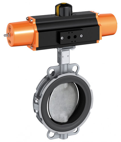 Válvula borboleta - Z 611-K - EBRO ARMATUREN Gebr. Bröer GmbH - com acionamento pneumático / para bebidas / wafer