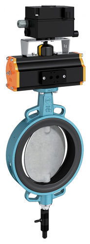 Válvula borboleta - ViDos - EBRO ARMATUREN Gebr. Bröer GmbH - com acionamento pneumático / de controle de vazão / de ajuste