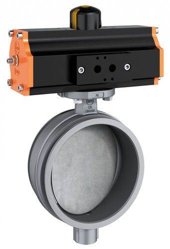 Válvula borboleta - CK-M - EBRO ARMATUREN Gebr. Bröer GmbH - com acionamento pneumático / de controle de vazão / para ar