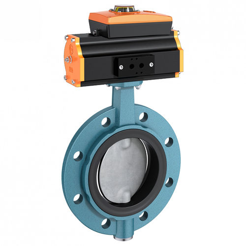 Válvula borboleta - M 015-A - EBRO ARMATUREN Gebr. Bröer GmbH - pneumática / flangeada