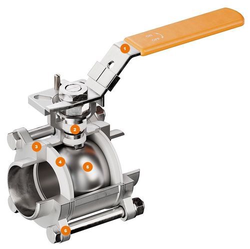 Válvula de esferas - V-3MH - EBRO ARMATUREN Gebr. Bröer GmbH - manual / para água / para gás