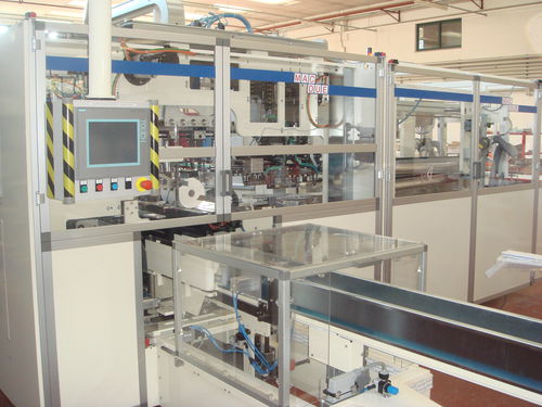 Máquina embaladora automática - RS100 - MACDUE - com filme termoencolhível / contínua / compacta