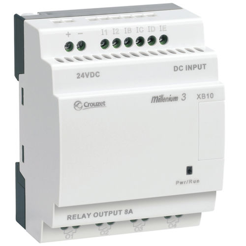 CLP em trilho DIN - XB10 series - Crouzet - com entradas analógicas / com placa de expansão de E/S