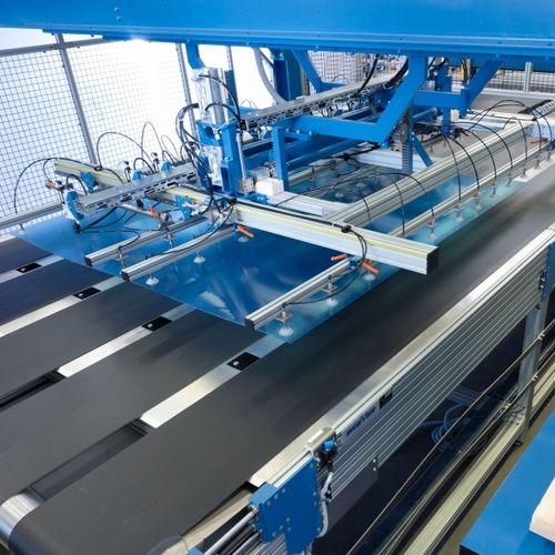 Empilhador para placas - Breyer GmbH Maschinenfabrik - para linha de extrusão / modular