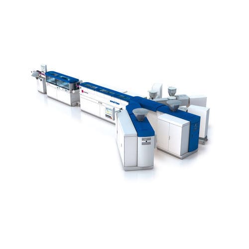 Linha de extrusão para produção de bisnagas - TopLine - Breyer GmbH Maschinenfabrik - multicamadas / monocamada / de tubos