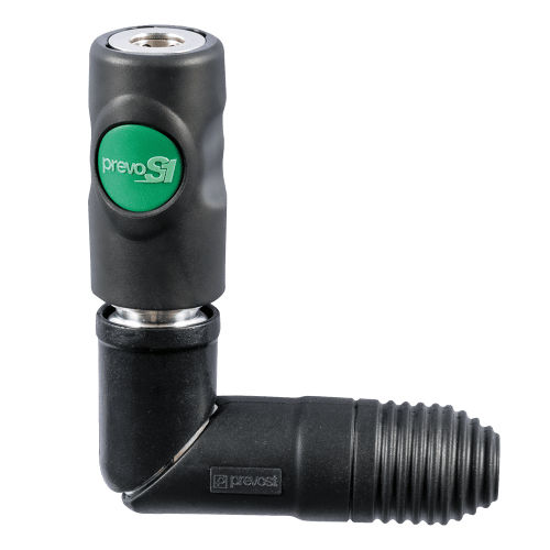 Conexão pneumática - ESI 071102SW - Prevost - com rosca / push-to-lock / cotovelo de 90°
