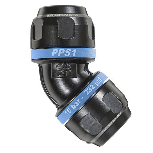 Cotovelo para tubos de alumínio - PPS1 - 4C - Prevost - para transporte pneumático / 45°