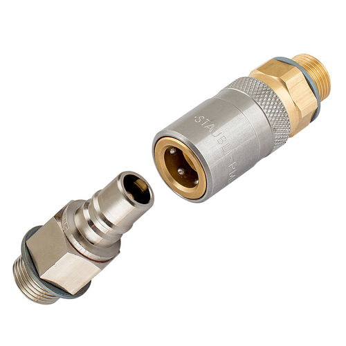 Conexão hidráulica - RMI - Stäubli Fluid Connectors - pneumática / rápida / em latão