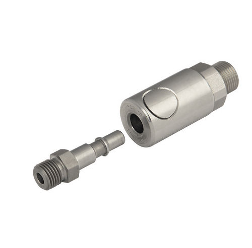 Conexão pneumática - RBE - Stäubli Fluid Connectors - rápida / em aço inoxidável