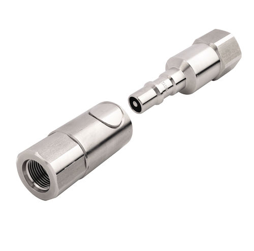 Conexão pneumática - RBL - Stäubli Fluid Connectors - rápida / em aço inoxidável / de alta pressão