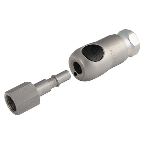 Conexão para ar comprimido - RSI - Stäubli Fluid Connectors - rápida / em aço inoxidável / de segurança