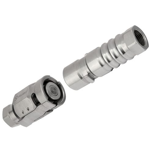 Conexão para altas temperaturas - HTI - Stäubli Fluid Connectors - para líquido de arrefecimento / rápida / em aço inoxidável