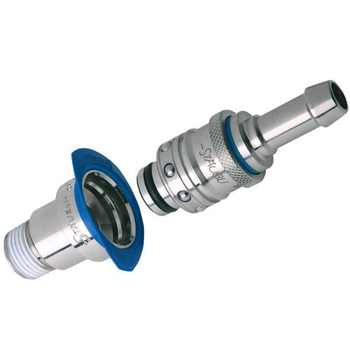 Conexão hidráulica - RPL - Stäubli Fluid Connectors - rápida / em latão niquelado / compacta
