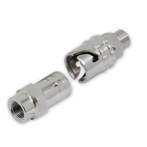 Conexão pneumática - HCB - Stäubli Fluid Connectors - rápida / em aço inoxidável / resistente às vibrações