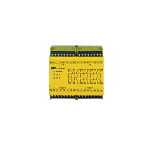 Relé de segurança para montagem em painel - PZE 9P - PILZ - plug-in / canal duplo / monocanal