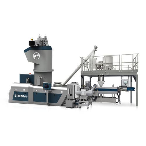Linha de extrusão de parafuso duplo - COREMA®  - EREMA Engineering Recycling Maschinen und Anlagen - compacta / para reciclagem de plástico / para compostos