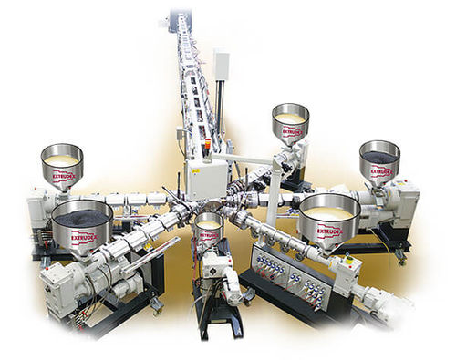 Linha de extrusão de 5 camadas - Extrudex Kunststoffmaschinen GmbH - de tubos / para termoplásticos / para tubulações de água
