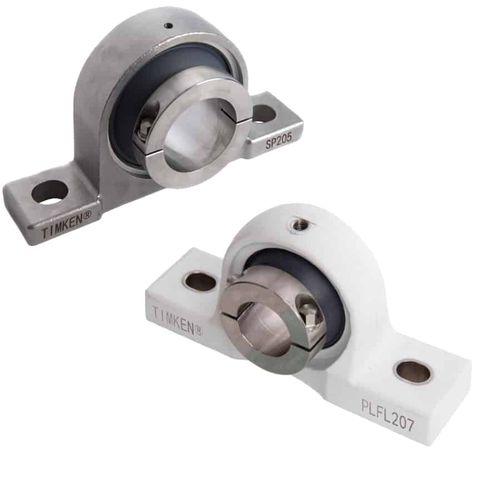 Mancal de chaminé - EDT   - TIMKEN Europe - monobloco / com rolamento de esferas / em aço inoxidável