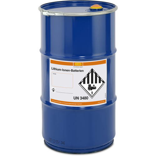 Barril metálico - CEMO - de resíduos para baterias usadas