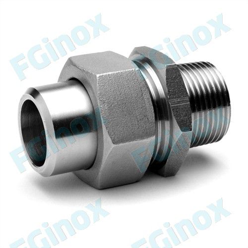 Conexão pneumática - LM15G - FG INOX - de roscar / em aço inoxidável / união